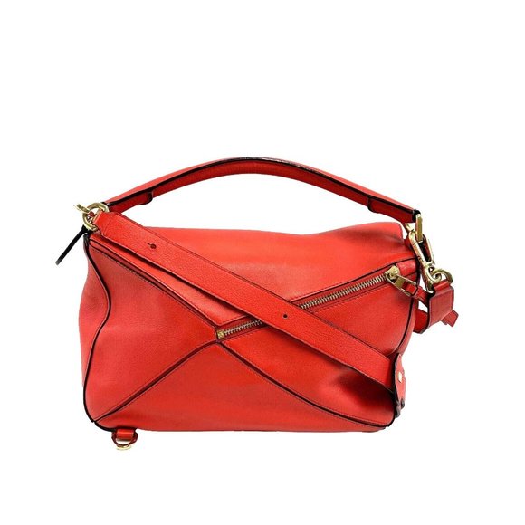 Loewe Puzzle Scarlet Medium Handbag Excellent - Picture 14 of 14